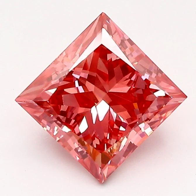 1.31Ct Vivid Pink VVS2 IGI Certified Princess Lab Grown Diamond