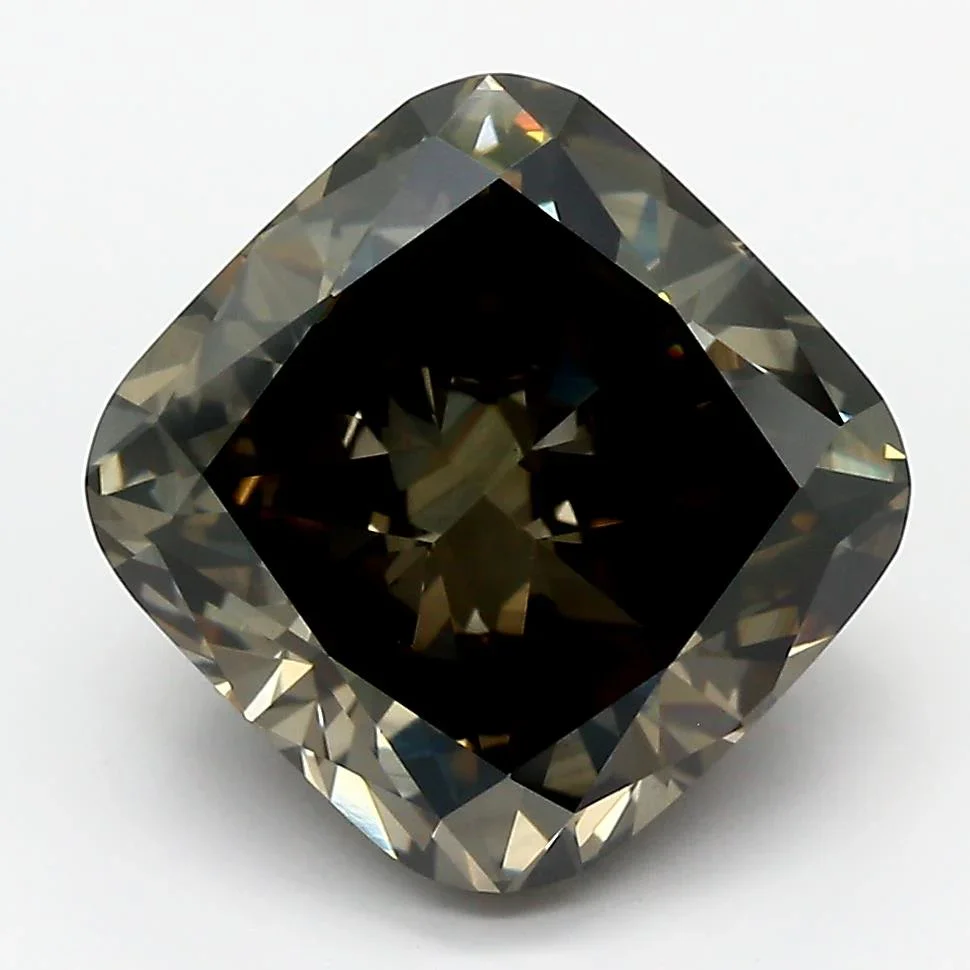 4.93Ct Dark Gray VS1 IGI Certified Cushion Lab Grown Diamond