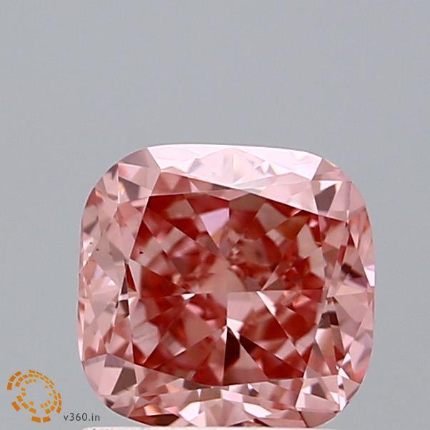 1.28Ct Fancy Pink VS1 IGI Certified Cushion Lab Grown Diamond