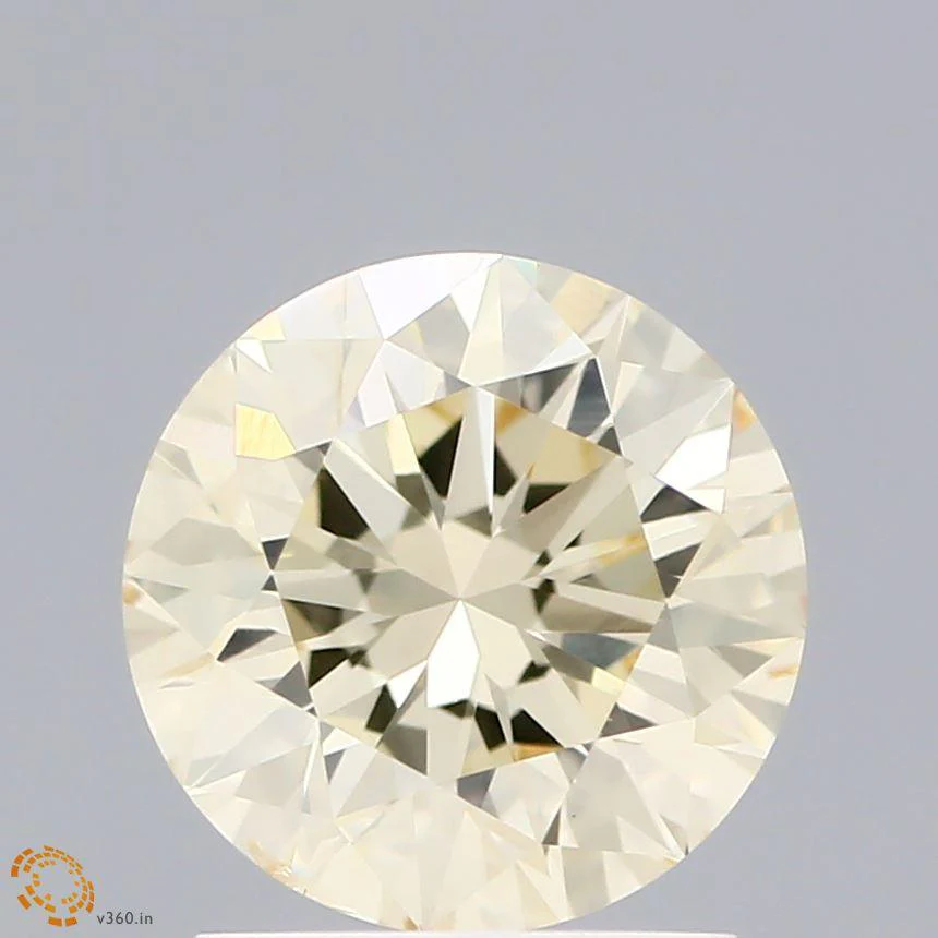 1.6Ct Fancy Light Yellow SI1 IGI Certified Round Lab Grown Diamond