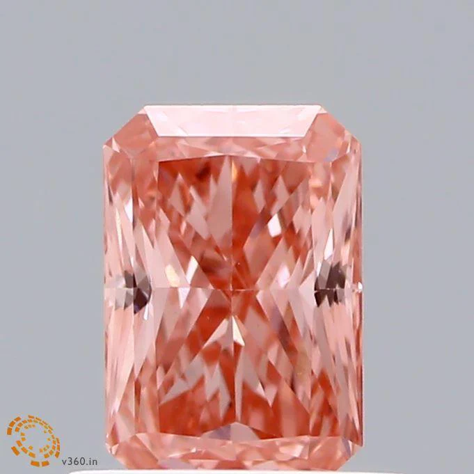 0.85Ct Intense Pink VS1 IGI Certified Radiant Lab Grown Diamond
