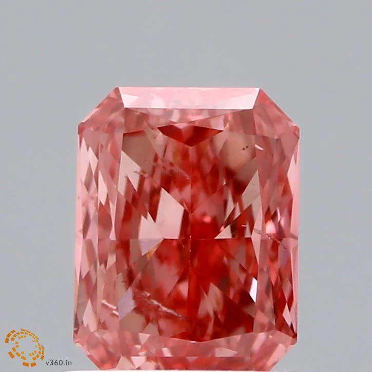 1.05Ct Vivid Pink SI2 IGI Certified Radiant Lab Grown Diamond