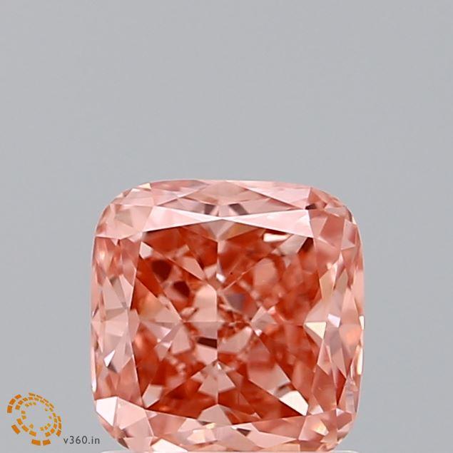 1.14Ct Intense Pink VS2 IGI Certified Cushion Lab Grown Diamond