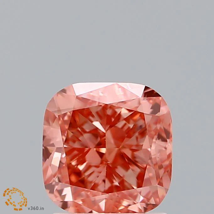 1.9Ct Vivid Pink SI1 IGI Certified Cushion Lab Grown Diamond