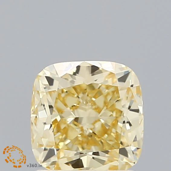 1.18Ct Fancy Yellow VS2 IGI Certified Cushion Lab Grown Diamond
