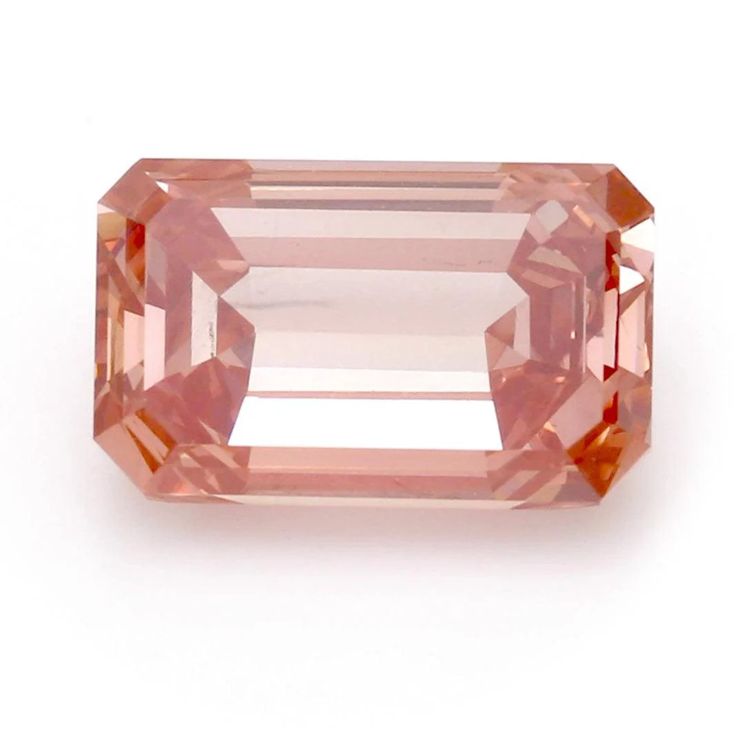1.04Ct Fancy Pink VS1 EGL Certified Emerald Lab Grown Diamond