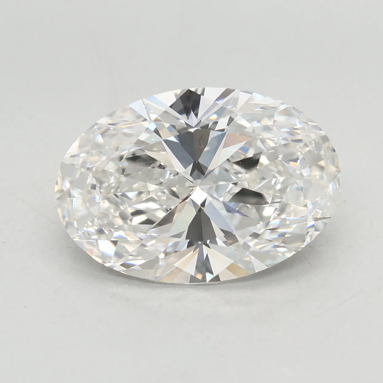 3.08Ct F VVS2 IGI Certified Oval Lab Grown Diamond