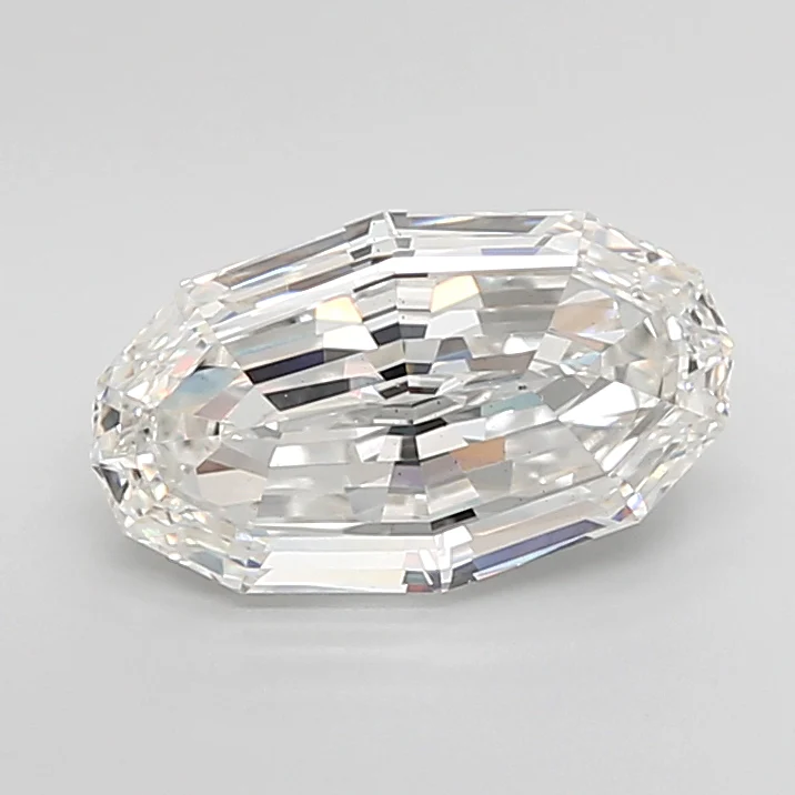 3.04Ct F VS2 IGI Certified Step Oval Lab Grown Diamond