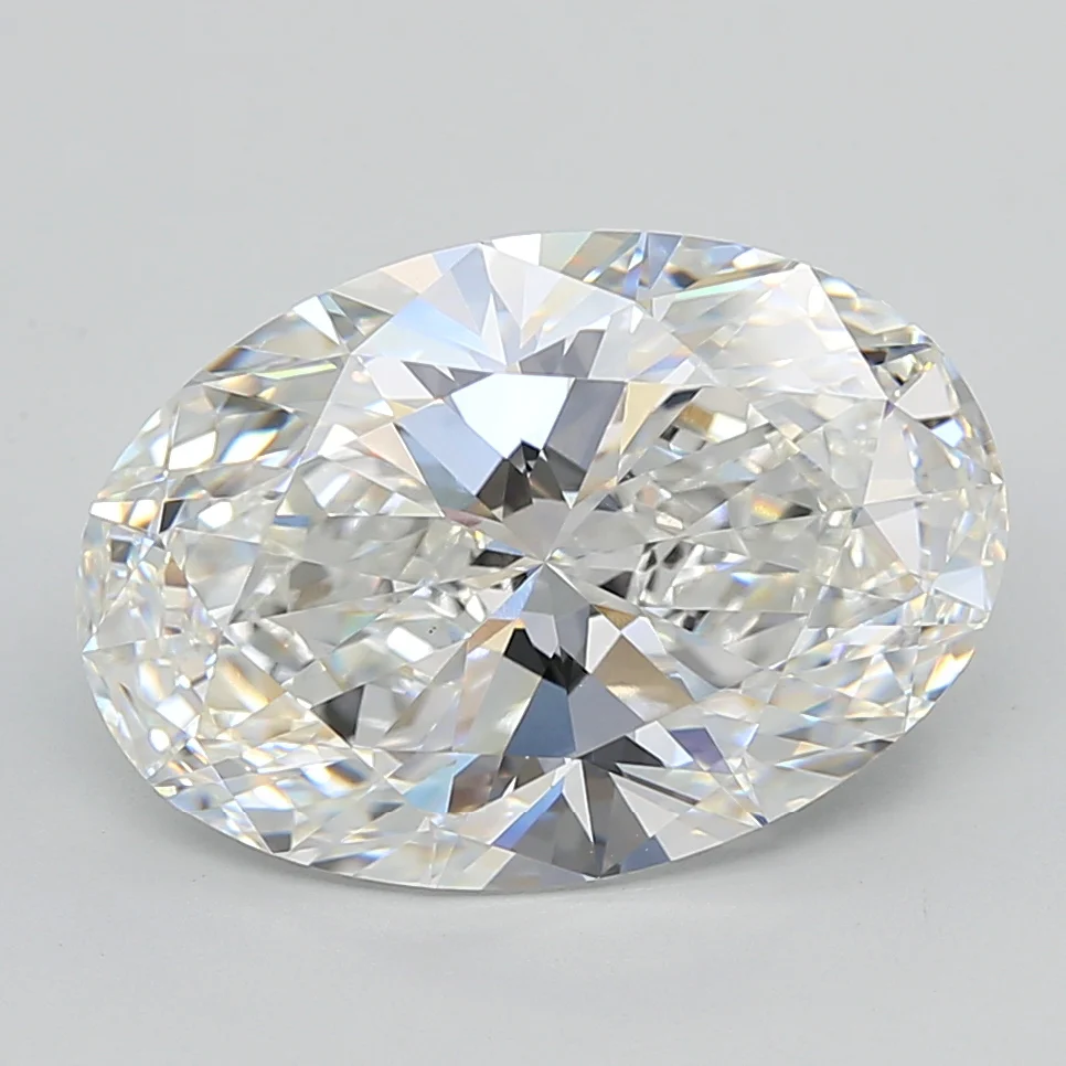 7.08Ct F VVS2 IGI Certified Oval Lab Grown Diamond