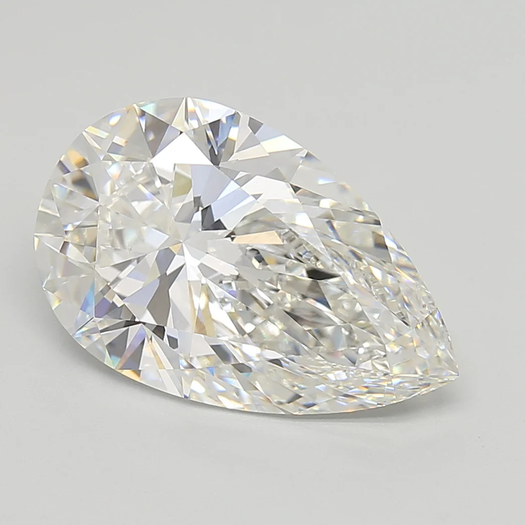 7.08Ct F VVS2 IGI Certified Pear Lab Grown Diamond