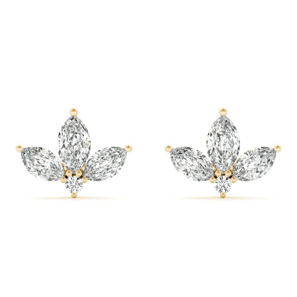 Audrey 3 Stone Earrings - Image 5