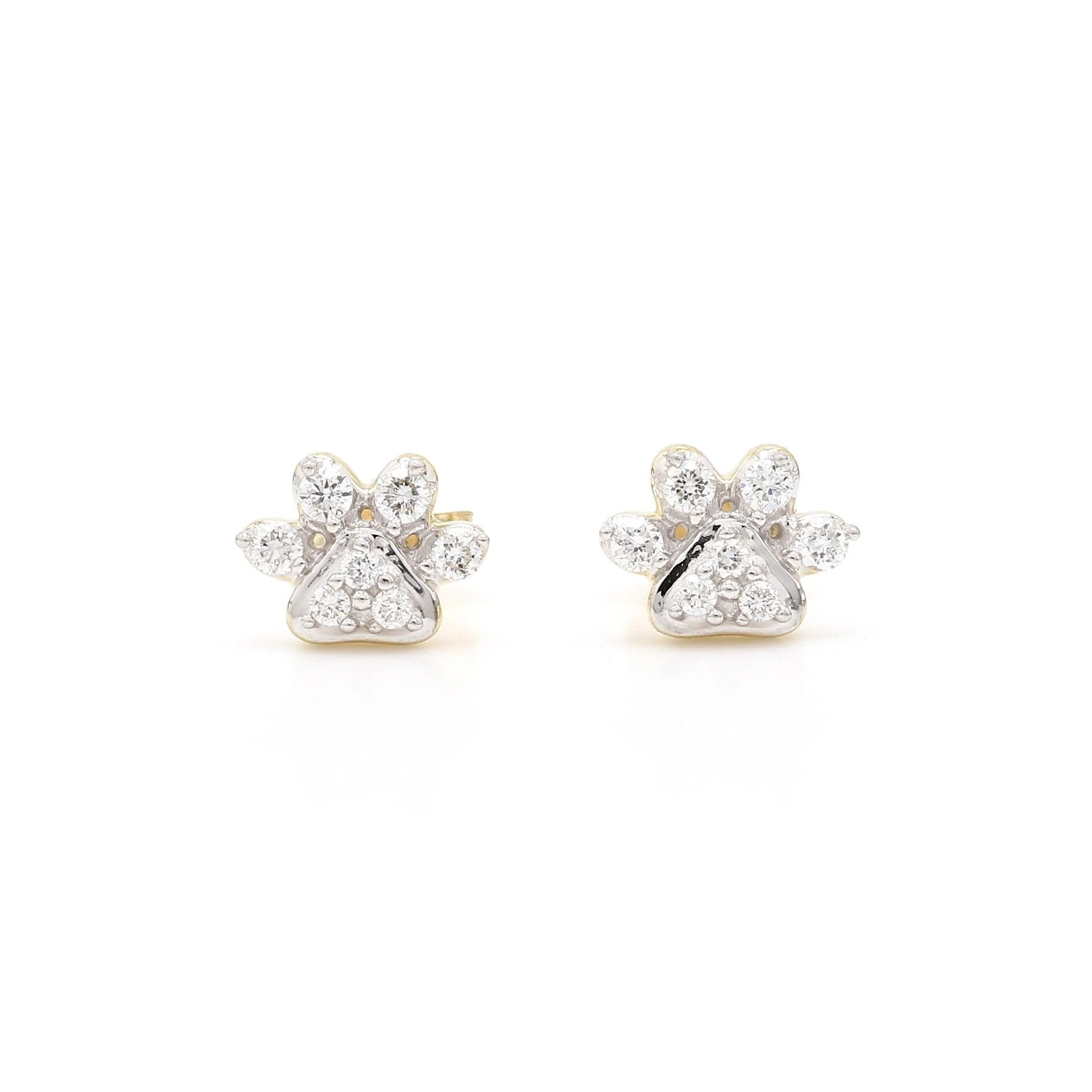 Paw Earrings 1/4Ctw