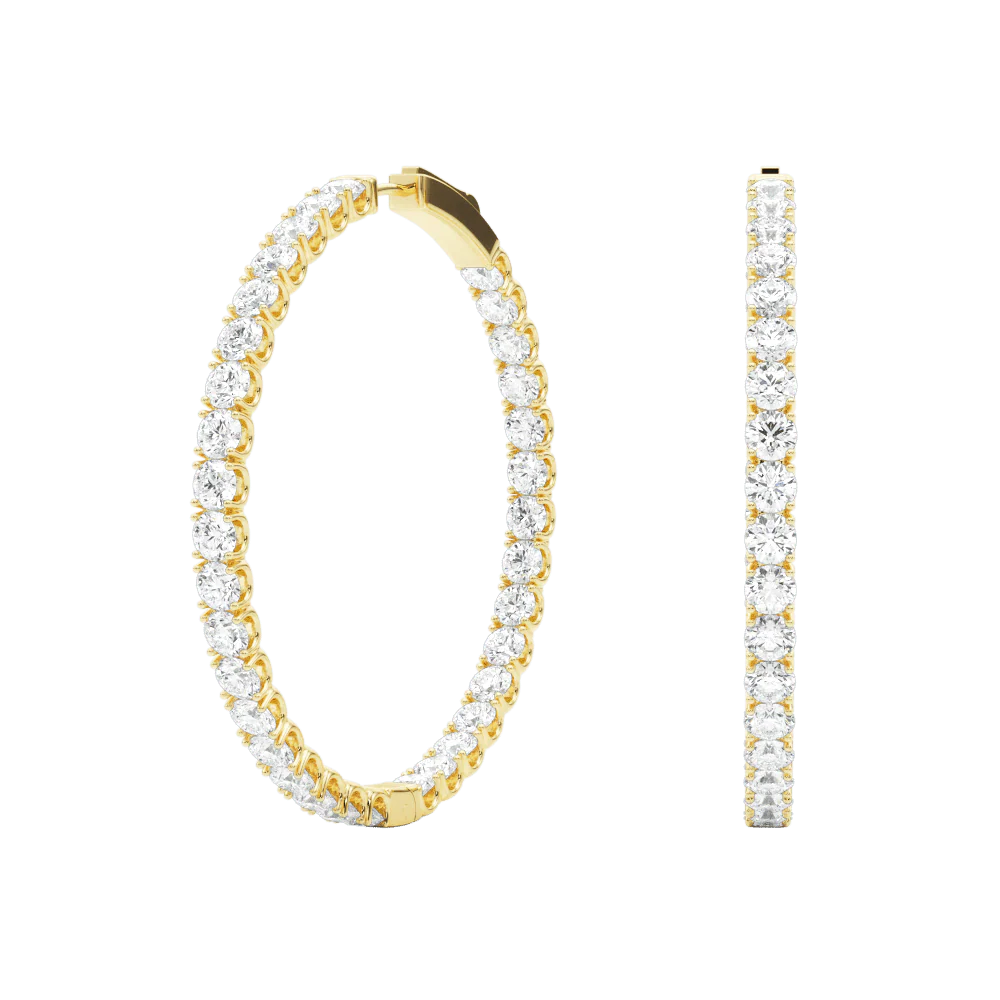 Zelda Hoop Earrings 6.0Ctw - Image 3
