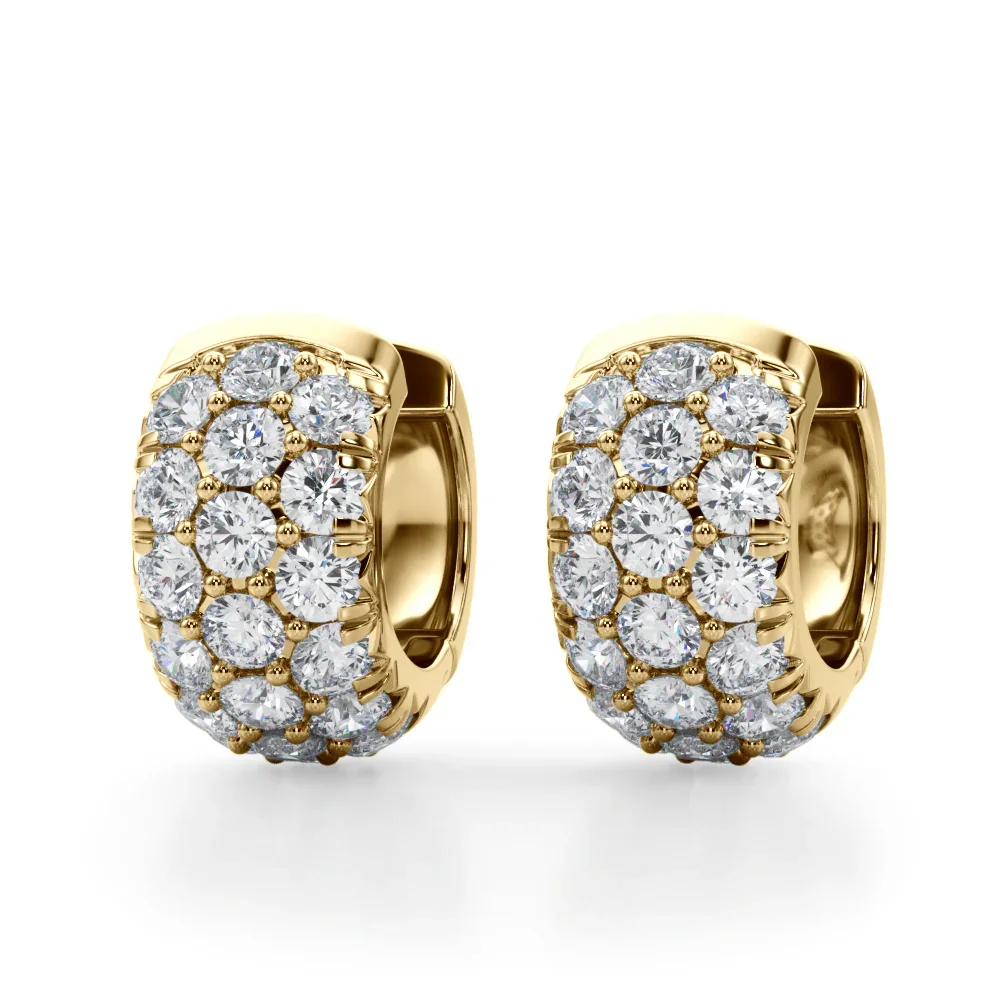 Lorie 3 Row Earrings - Image 2