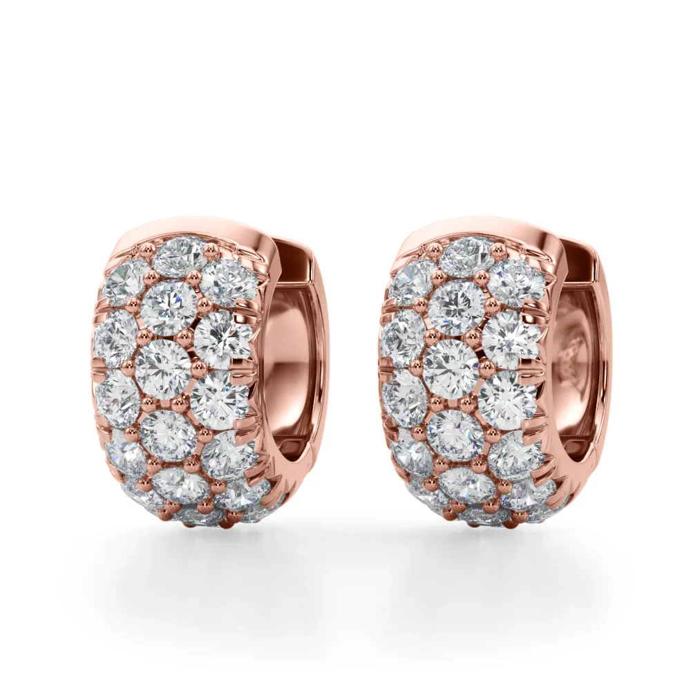 Lorie 3 Row Earrings - Image 3