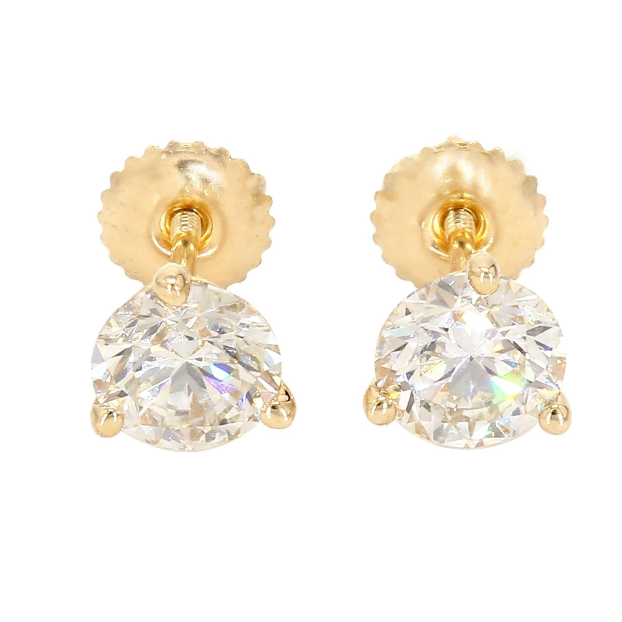 Martini Round Earrings 2.00 CTW. IGI Certified E-F VS - Image 2