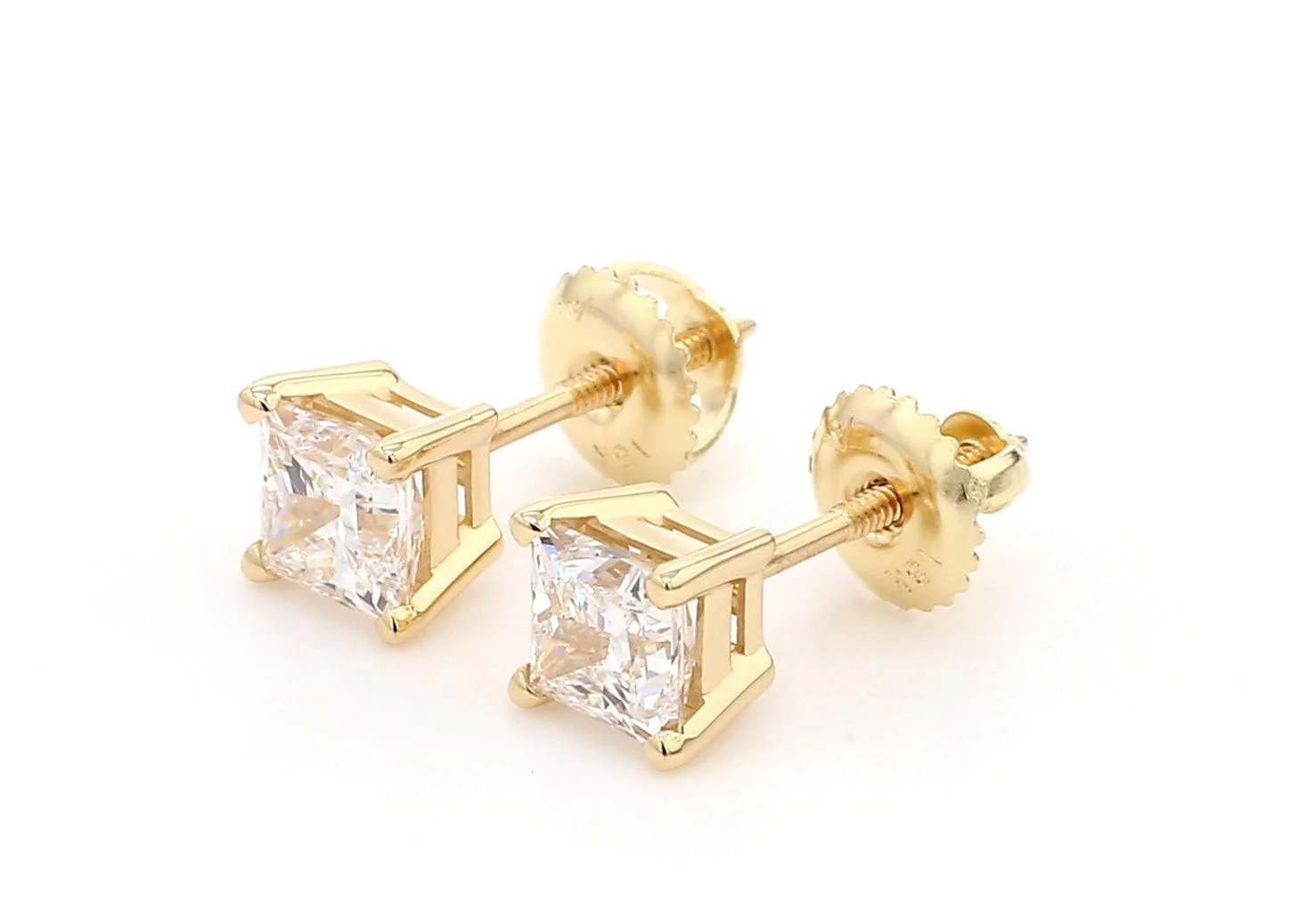 Classic Princess Earrings 1.0 Ctw Certified - Image 3