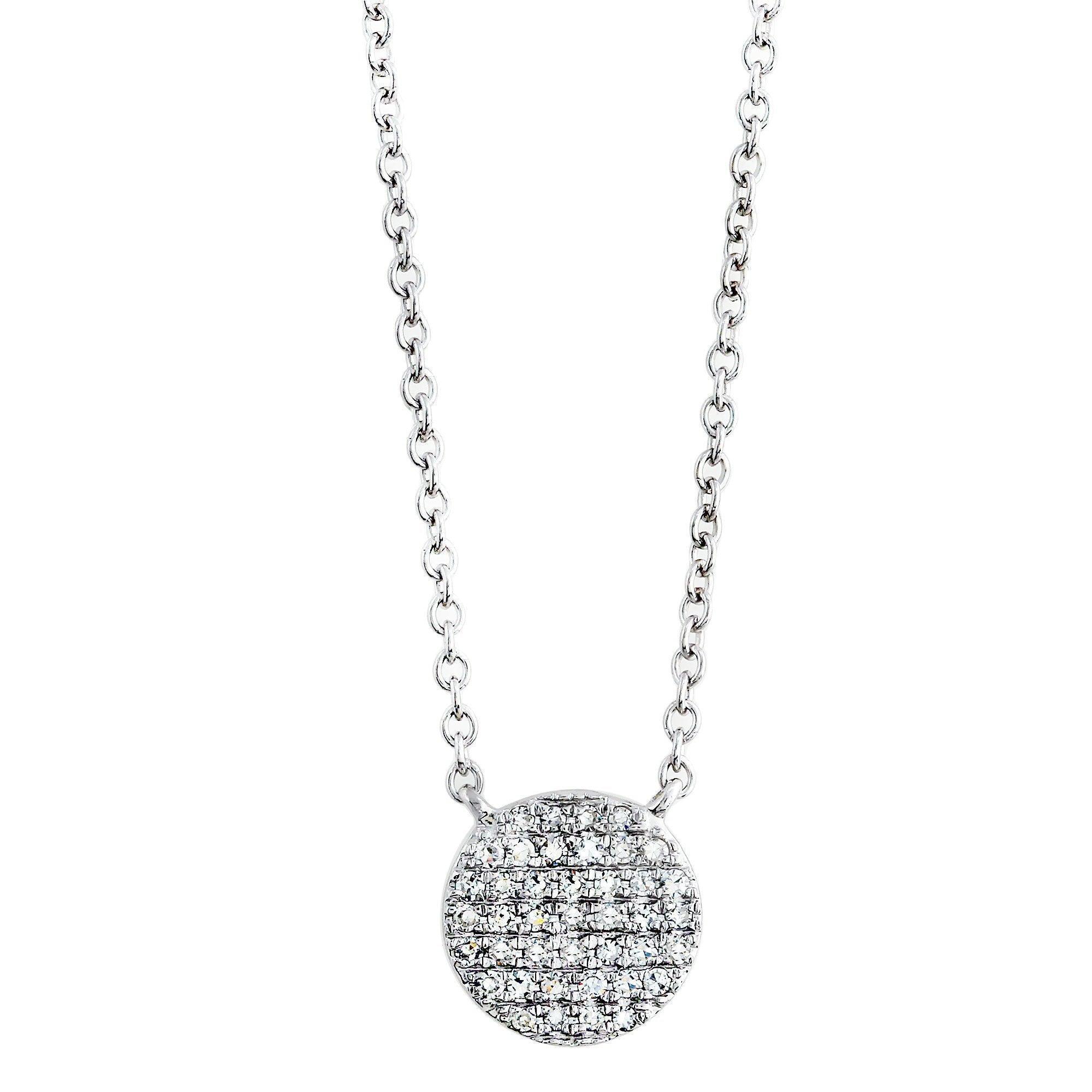Disc Diamond Necklace 1/3Ctw