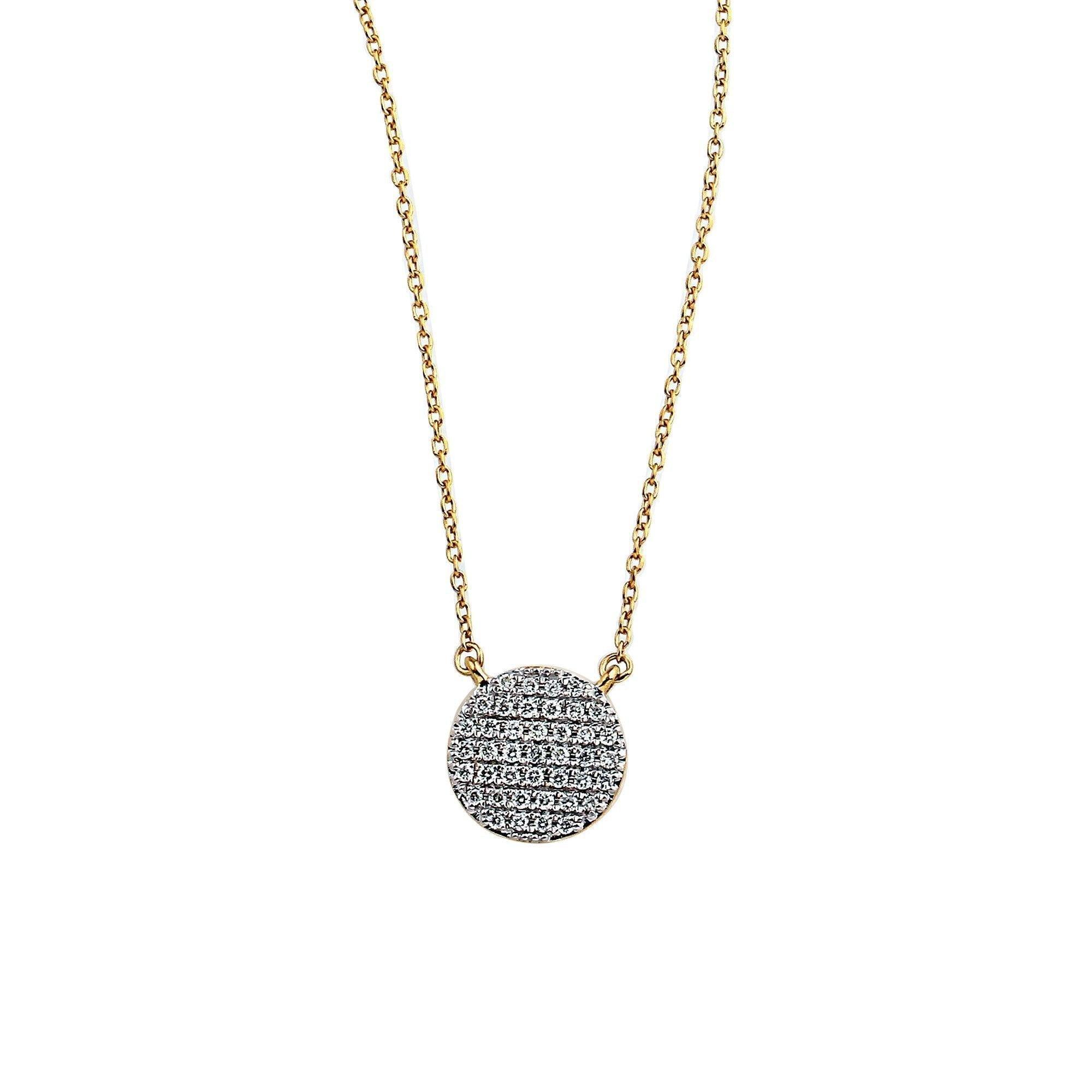 Disc Diamond Necklace 1/3Ctw - Image 3