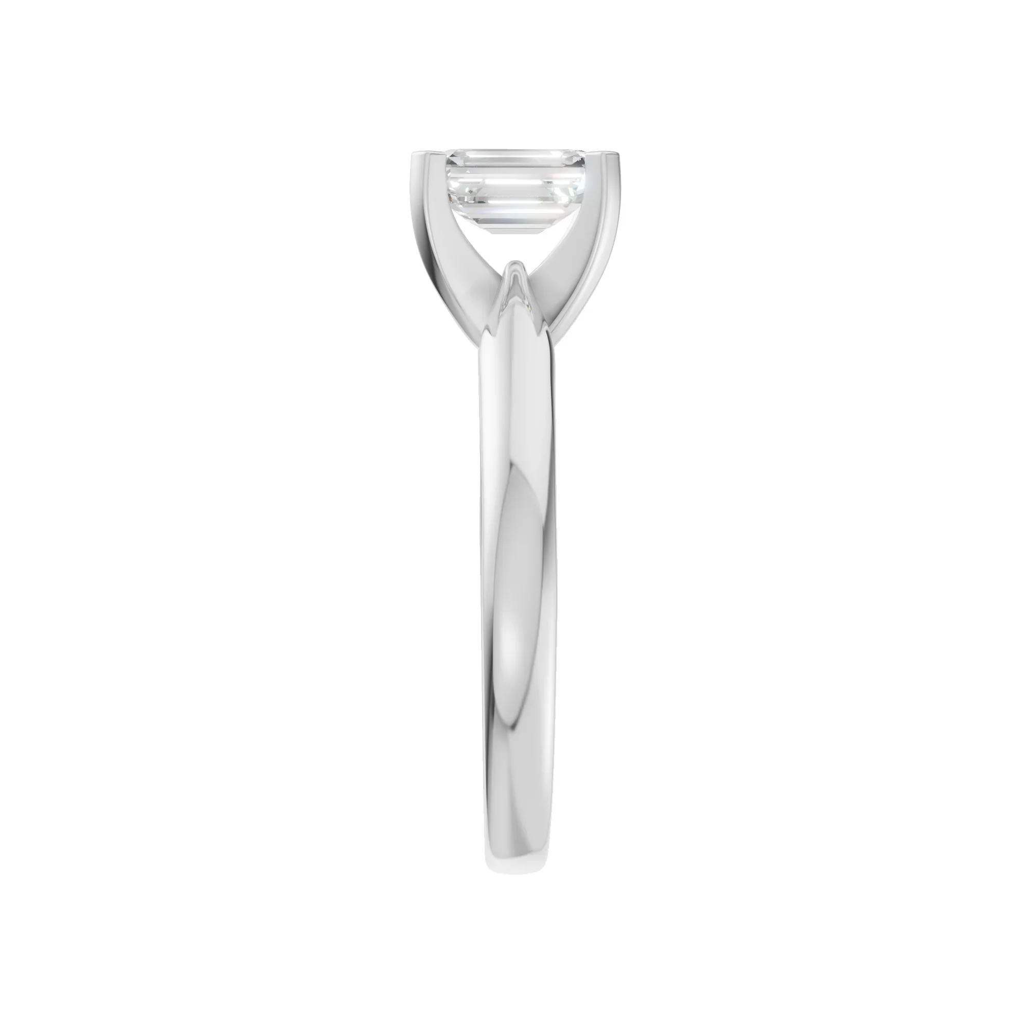Emerald Cut Solitaire Ring 1.0Ct - Image 5