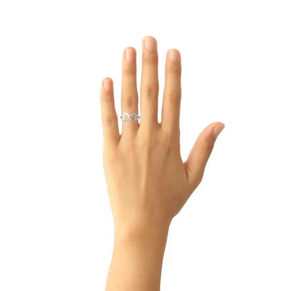 Infinity Heart Diamond Ring - Image 4