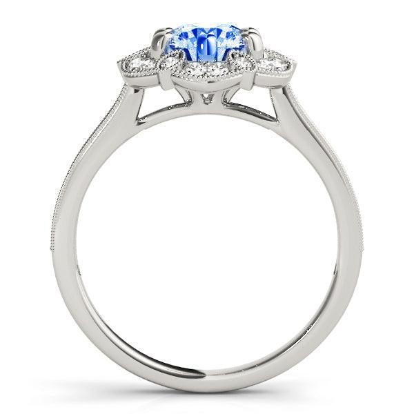 Moriah Blue Halo Engagement Ring - Image 2