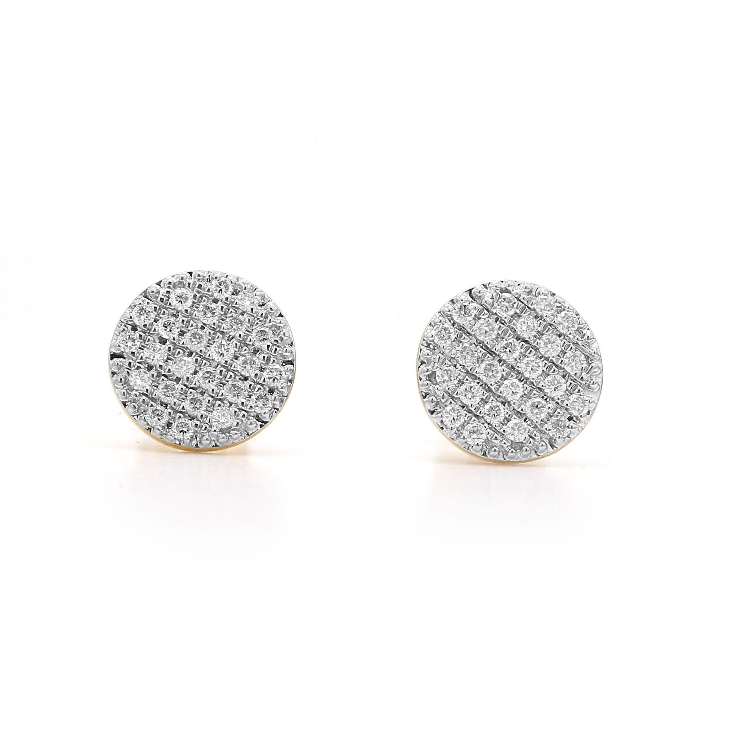 Patchwork Stud Earrings 1/3Ctw - Image 3