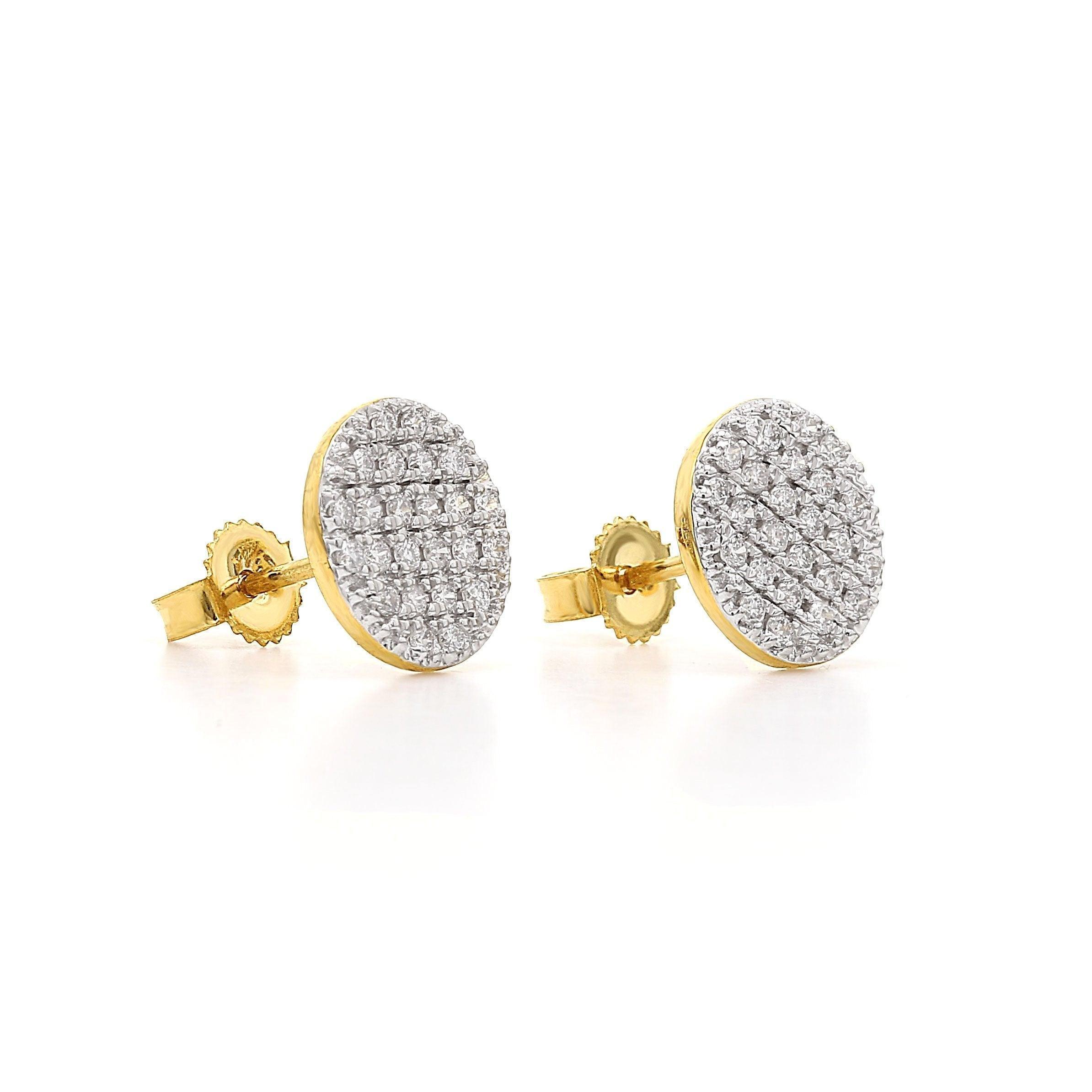 Patchwork Stud Earrings 1/3Ctw - Image 6