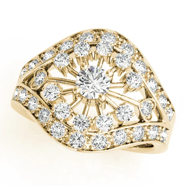 Sunburst Diamond Fashion Ring - Image 4