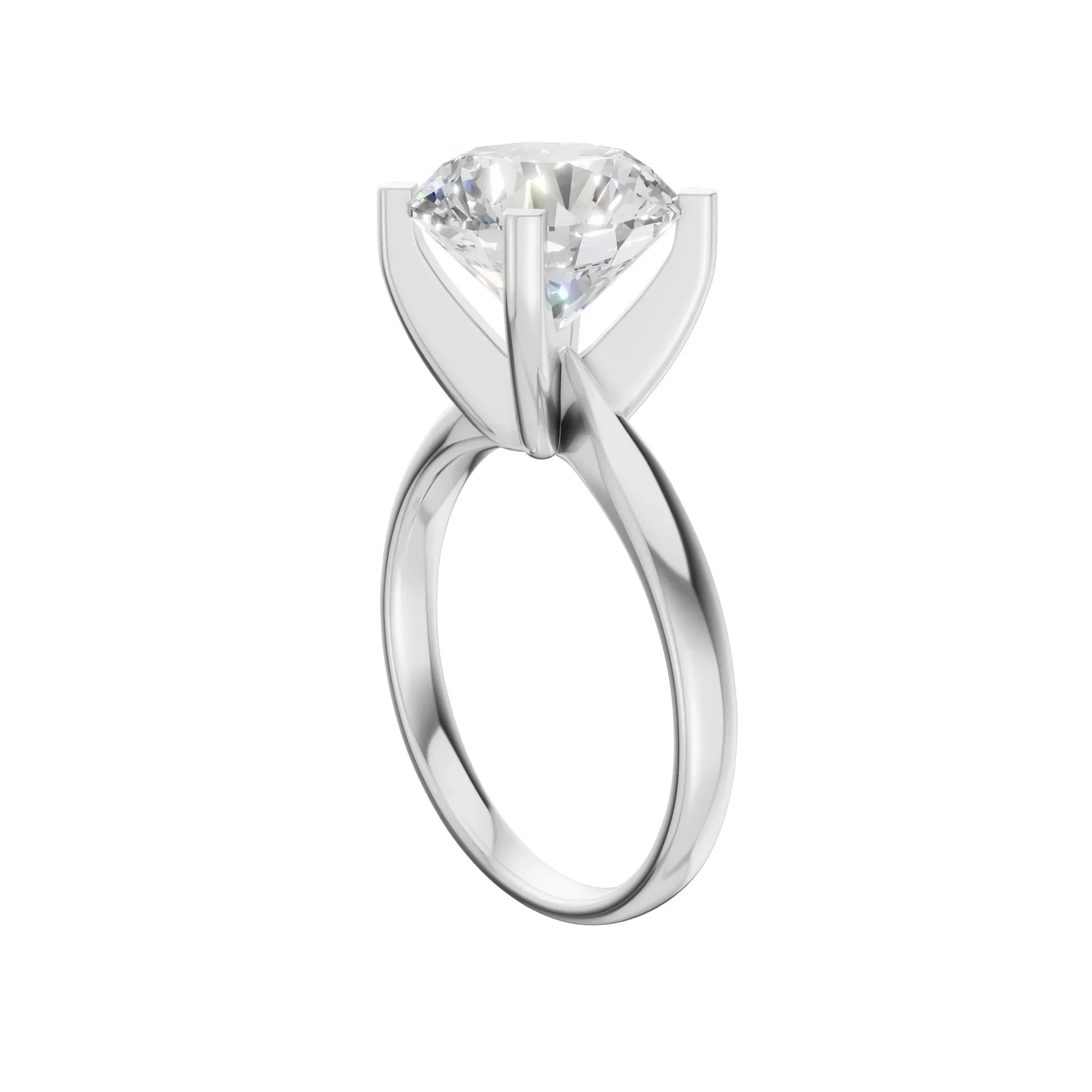 Round Solitaire Ring 4.0Ct - Image 3