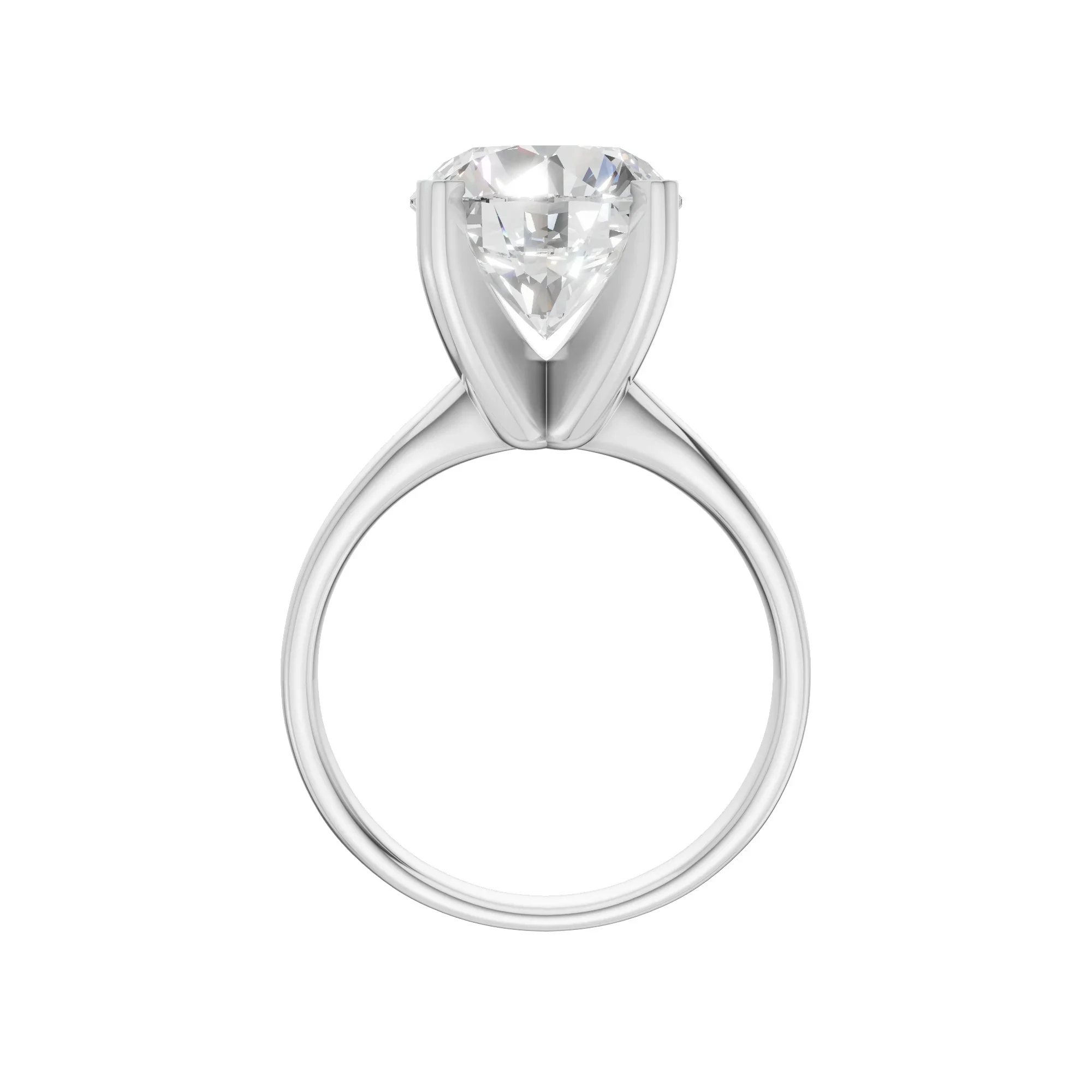 Round Solitaire Ring 4.0Ct - Image 4