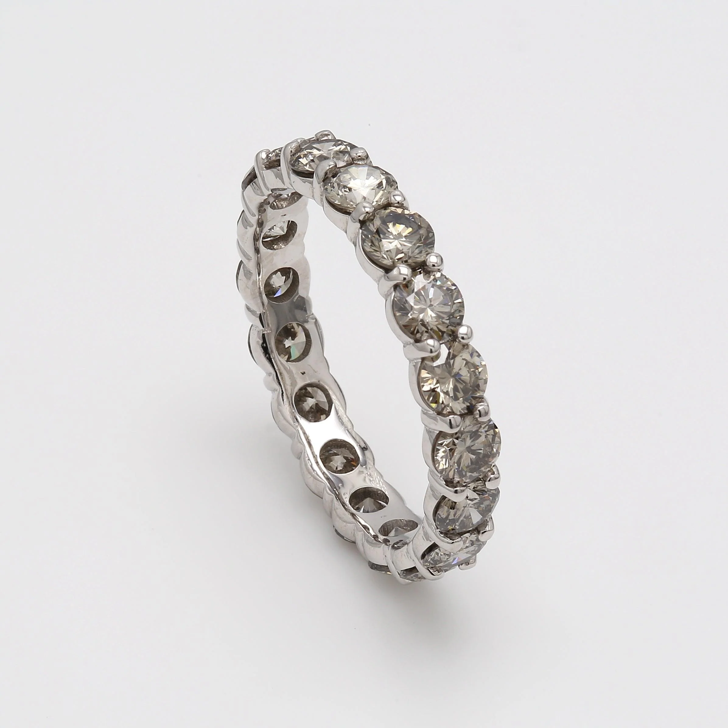 Ivory Ring - 2 1/2 Ct. T.W. Smoky - Image 3