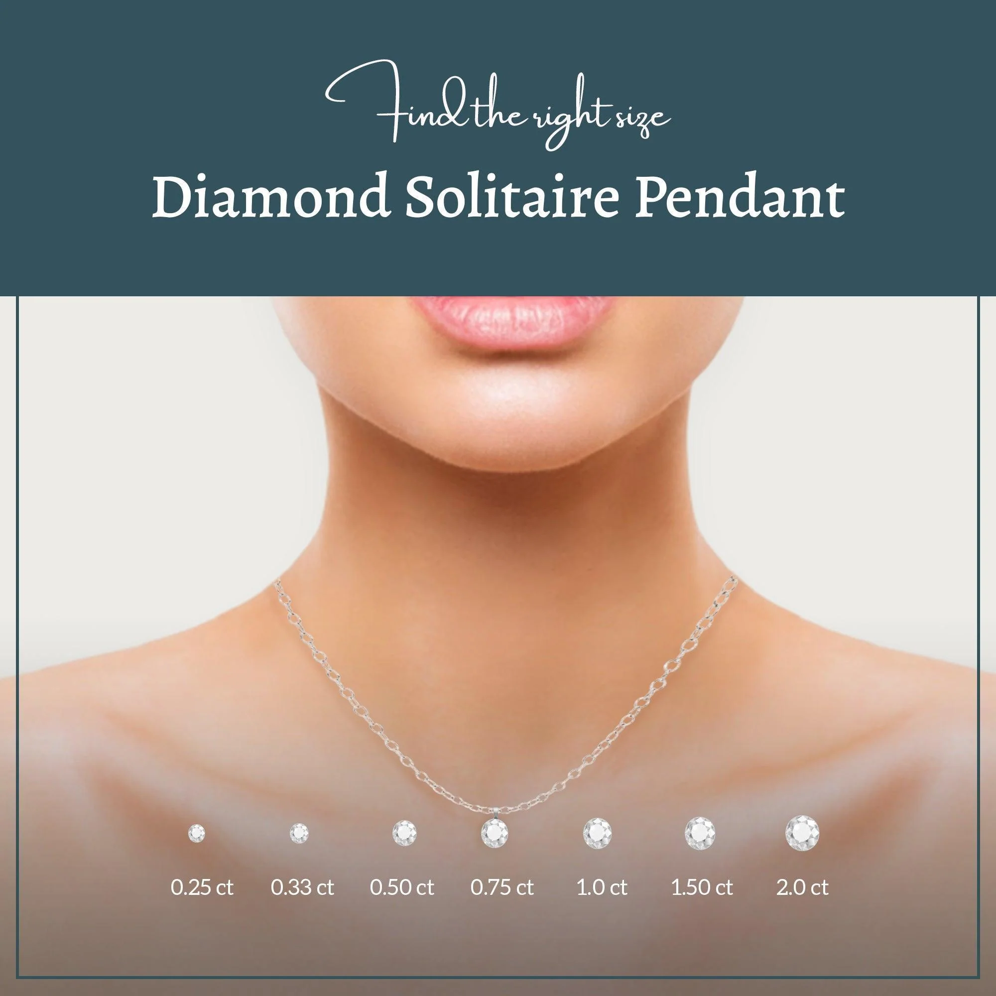Lynn Pendant - 3/4 Ct. T.W. IGI Certified - Image 3