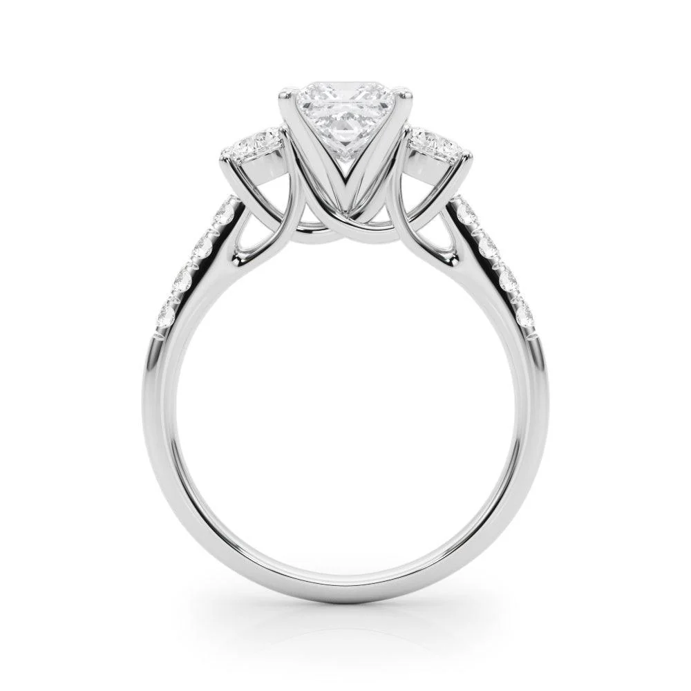 Tina 3 Stone Setting - Princess - Image 5
