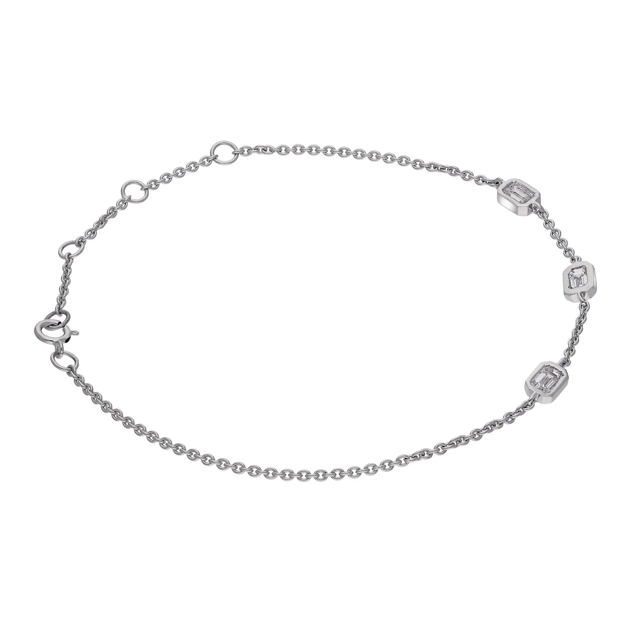 Tisha Emerald 3-Stone Bracelet - Image 4