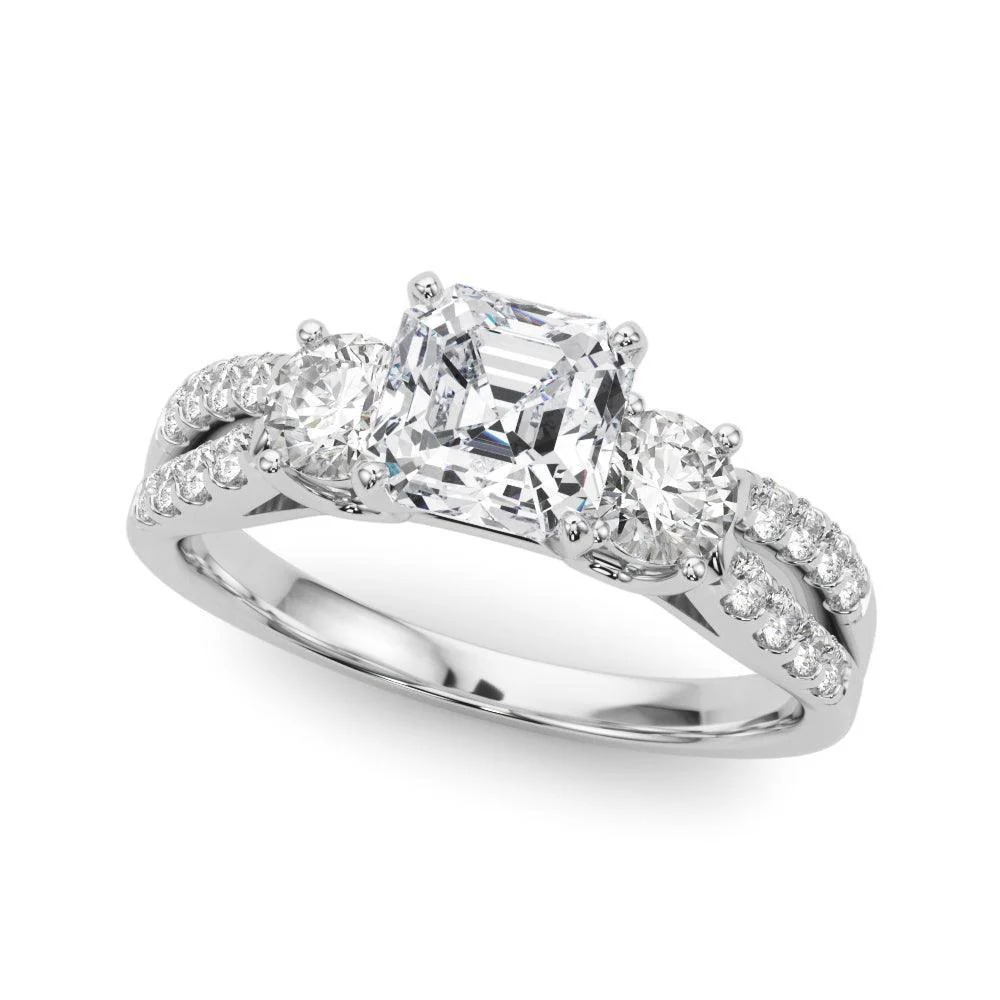 Tracy 3 Stone Setting - Asscher