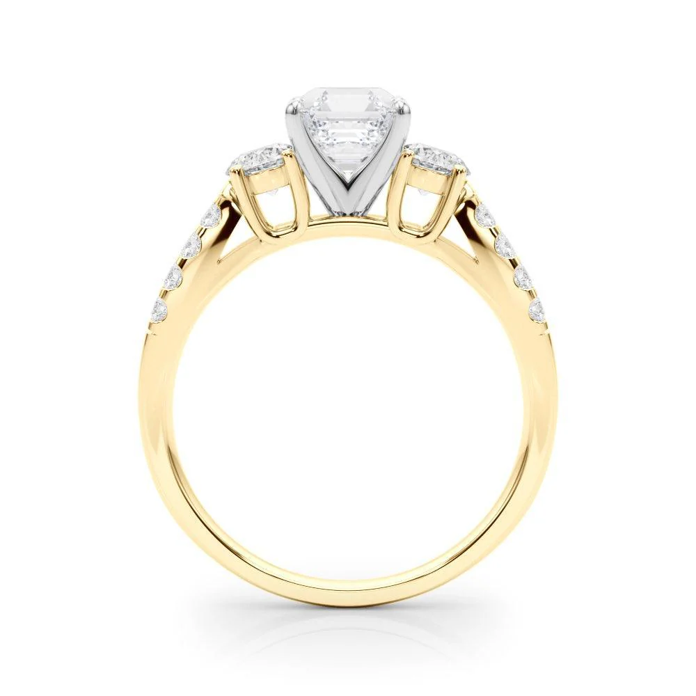 Tracy 3 Stone Setting - Asscher - Image 3