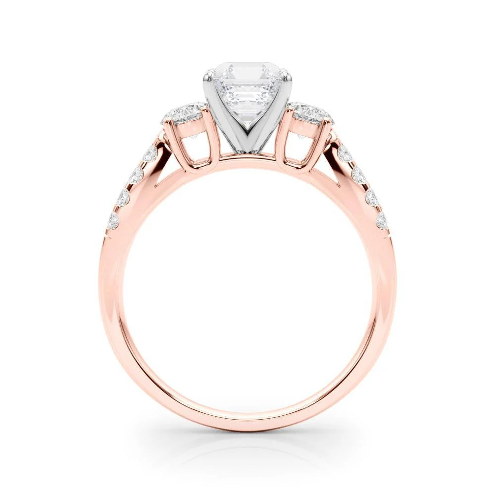 Tracy 3 Stone Setting - Asscher - Image 4