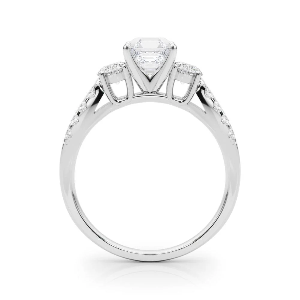 Tracy 3 Stone Setting - Asscher - Image 5