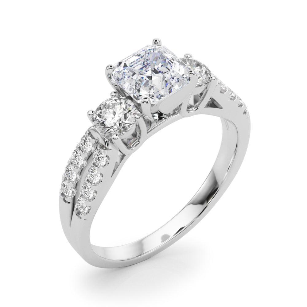 Tracy 3 Stone Setting - Asscher - Image 8