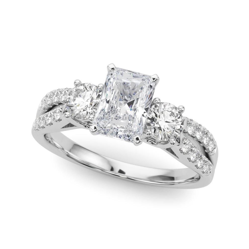 Tracy 3 Stone Setting - Emerald
