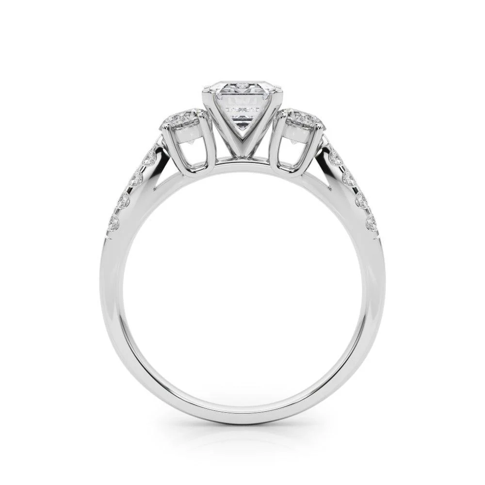 Tracy 3 Stone Setting - Emerald - Image 7