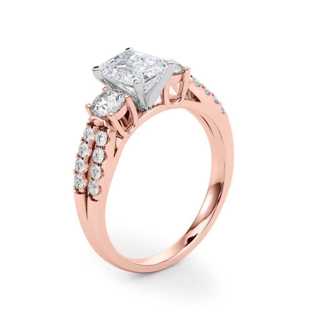 Tracy 3 Stone Setting - Emerald - Image 9