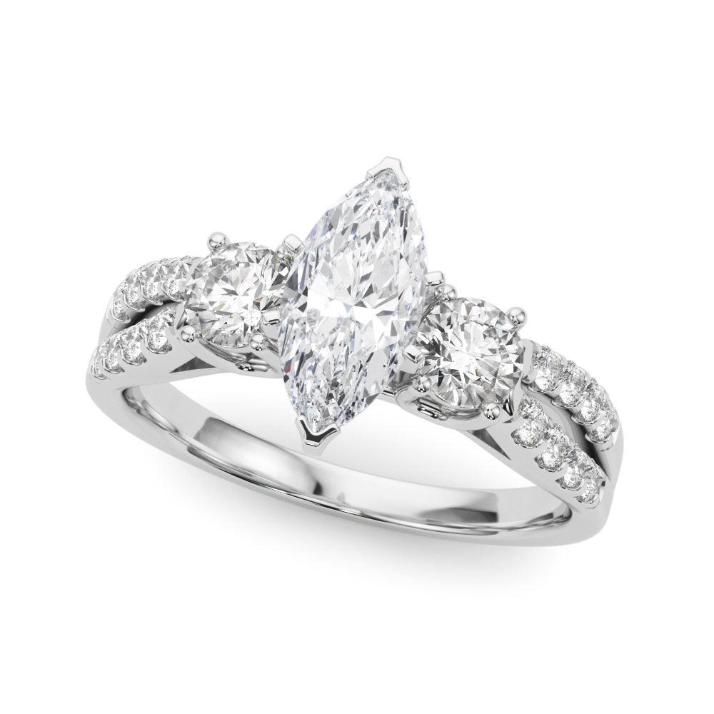 Tracy 3 Stone Setting - Marquise