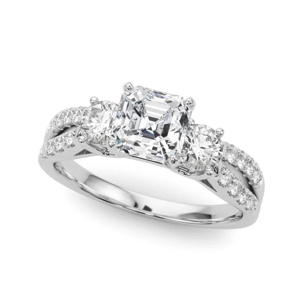 Tracy 3 Stone Setting - Asscher