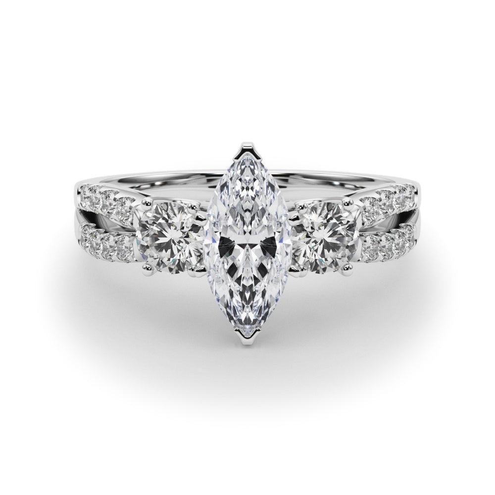 Tracy 3 Stone Setting - Marquise - Image 2
