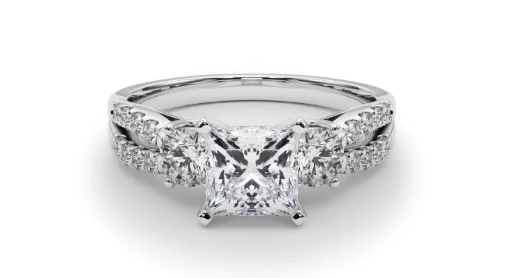 Tracy 3 Stone Setting - Princess - Image 2