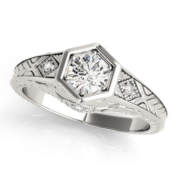 Vintage Thelma Engagement Ring 1/2 Ct IGI Certified