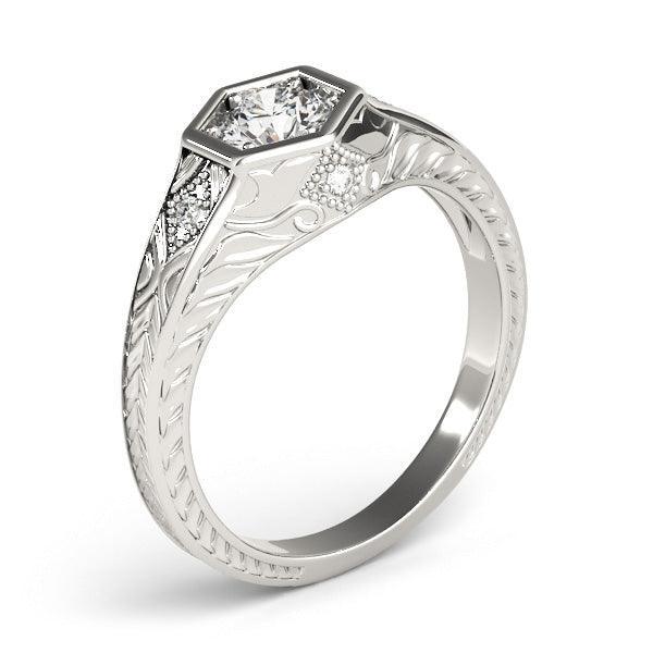 Vintage Thelma Engagement Ring 1/2 Ct IGI Certified - Image 3